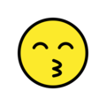 Openmoji😙 Kissing Face with Smiling Eyes