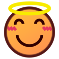 Emojidex 😇 uśmiechnięta buźka z aureolą