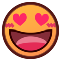 Emojidex 😍 cara sonriente con ojos de corazón