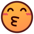 Emojidex 😙 Kissing Face with Smiling Eyes