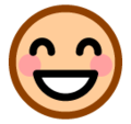 SoftBank 😄 Uśmiechnięta twarz z uśmiechniętymi oczami