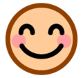 SoftBank 😊 uśmiechnięta twarz z uśmiechniętymi oczami