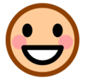 SoftBank 😃 Visage souriant aux grands yeux