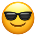 Apple 😎 visage cool avec des lunettes de soleil