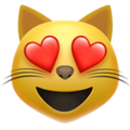 Apple 😻 kalp gözlü gülümseyen kedi