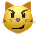 Apple 😼 gato con sonrisa irónica