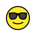 Openmoji😎 Cool Face with Sunglasses