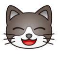 Emojidex 😸 gülümseyen gözlerle sırıtan kedi