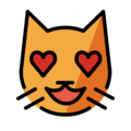 Openmoji😻 Smiling Cat with Heart-Eyes