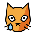 Openmoji😿 weinende Katze