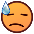 Emojidex 😓 Downcast Face with Sweat