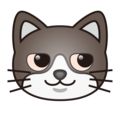 Emojidex 😼 Katze mit schiefem Lächeln