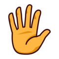 Emojidex 🖐️ mano abierta