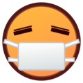 Emojidex 😷 rosto com máscara médica