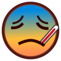 Emojidex 🤒 termometre ile yüz
