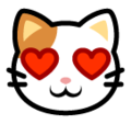 SoftBank 😻 kalp gözlü gülümseyen kedi