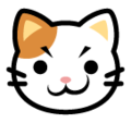 SoftBank 😼 gato con sonrisa irónica