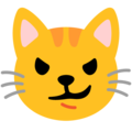 Google 😼 Katze mit schiefem Lächeln