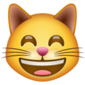 Whatsapp 😸 Grinning Cat with Smiling Eyes