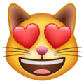 Whatsapp 😻 Smiling Cat with Heart-Eyes