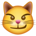 Whatsapp 😼 Katze mit schiefem Lächeln