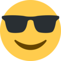 Twitter 😎 Cool Face with Sunglasses