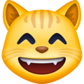 Facebook 😸 gato sonriente con ojos sonrientes