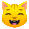 Joypixels 😸 gülümseyen gözlerle sırıtan kedi