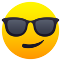 Joypixels 😎 visage cool avec des lunettes de soleil