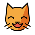 Openmoji😸 uśmiechnięty kot z uśmiechniętymi oczami