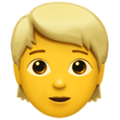 Apple 👱 Person mit blonden Haaren
