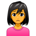 Emojidex 🙍‍♀️ kobieta marszcząca brwi