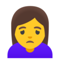 Google 🙍‍♀️ Woman Frowning