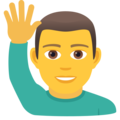 Joypixels 🙋‍♂️ Man Raising Hand