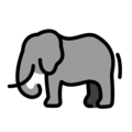 Openmoji🐘 elefante