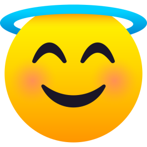 Emojidex 😇Faccina sorridente con alone