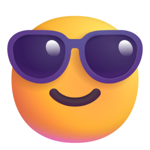 Whatsapp 😎 Smiling Face with Sunglasses