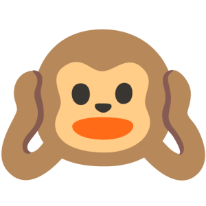 Apple 🙉 Hear-No-Evil Monkey