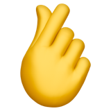 Apple 🫰 Hand with Index Finger and Thumb Crossed