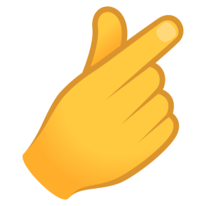 Openmoji🫰 Hand with Index Finger and Thumb Crossed