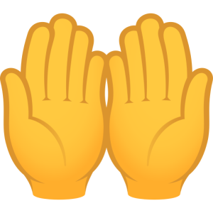 Openmoji🤲 Palmas para cima juntas