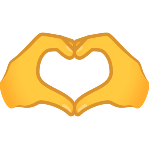 Openmoji🫶 Mani a forma di cuore