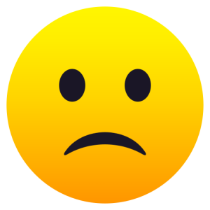 Openmoji🙁 Leicht stirnrunzelndes Gesicht