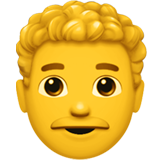 Apple 👨‍🦱 Man: Curly Hair