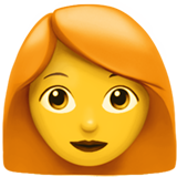 Apple 👩‍🦰 Woman: Red Hair