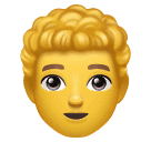 Joypixels 👨‍🦱 Homem: Cabelo encaracolado