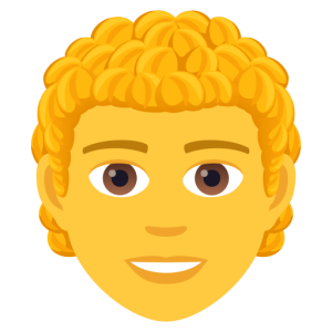 Openmoji🧑‍🦱 Person: lockiges Haar