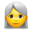 Openmoji👩‍🦳 Mujer: Cabello Blanco