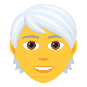 Openmoji🧑‍🦳 Person: White Hair