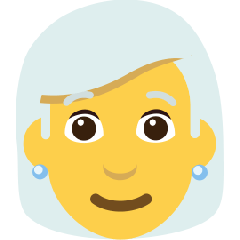 Emojidex 👩‍🦳 Femme : Cheveux blancs